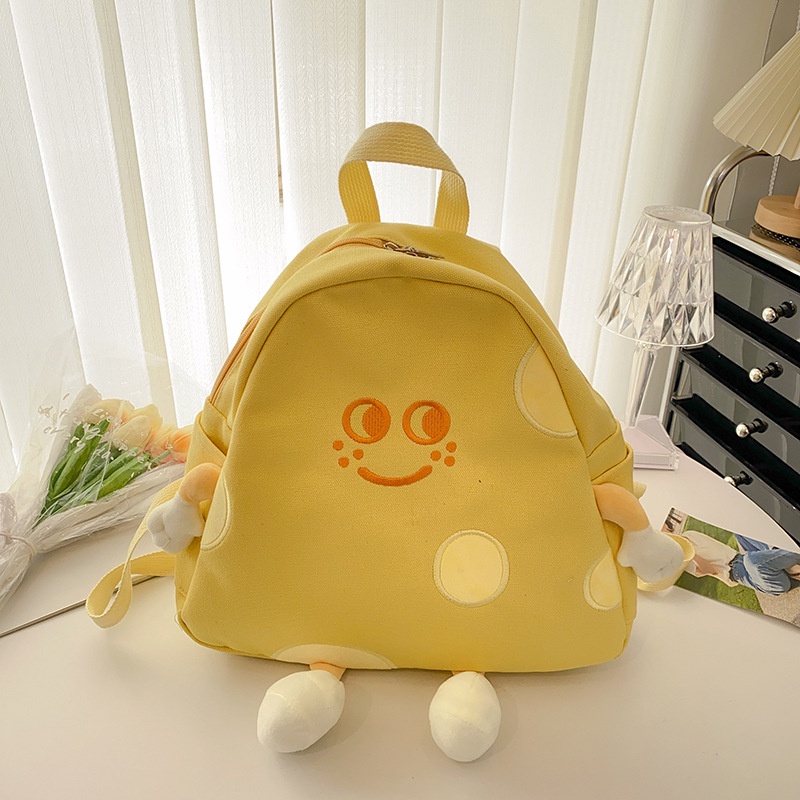 Ba Lô Vải Cỡ Lớn In Hoạt Hình Phô Mai Kiểu Nhật Bản Dễ Thương Cho Nữ