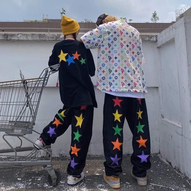 Quần Ống Suông Hình Ngôi Sao