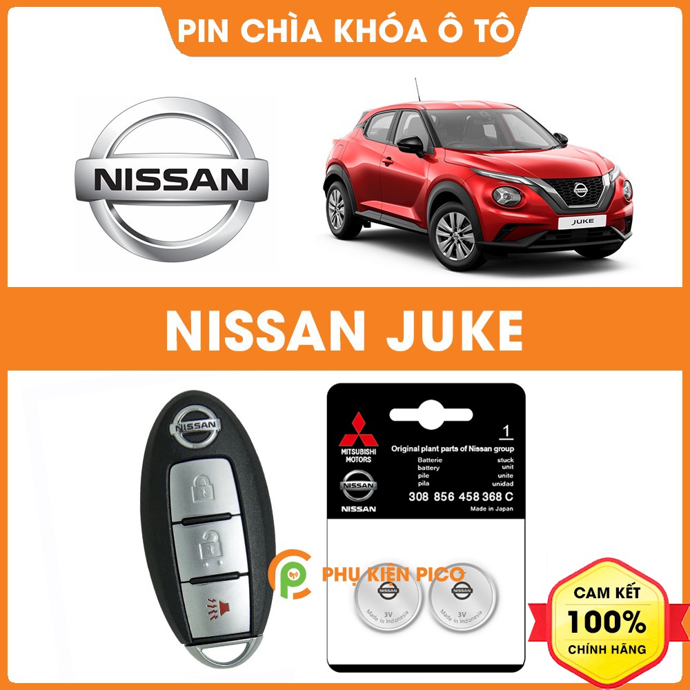Pin chìa khóa ô tô Nissan Juke chính hãng Nissan sản xuất tại Indonesia 3V Panasonic