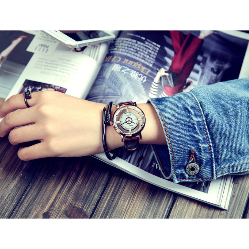 Đồng hồ thời trang nam nữ ROSIVGA dây da đẹp, kiểu dáng độc lạ | BigBuy360 - bigbuy360.vn