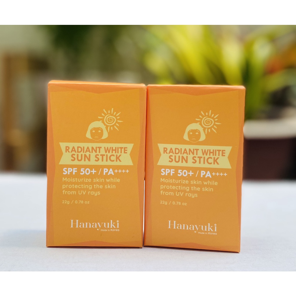 {CHÍNH HÃNG} SÁP CHỐNG NẮNG HANAYUKI- RADIANT WHITE SUN STICK , sản xuất tại Hàn Quốc