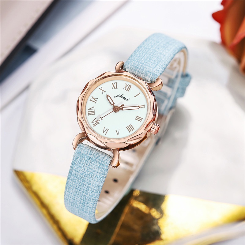 Đồng Hồ Quartz Dây Da Thời Trang Cho Nữ