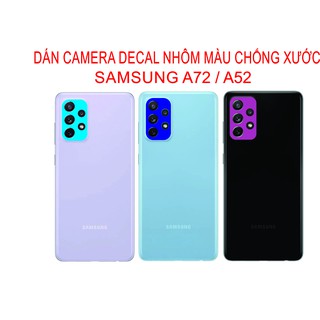 Dán camera Samsung A72 / A52 , Decal nhôm chống trầy xước, có nhiều màu để lựa chọn