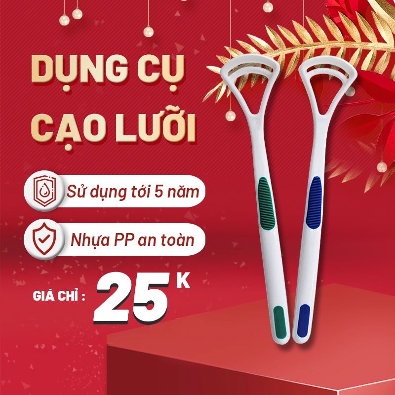 Dụng cụ cạo lưỡi cao cấp Time Life Tongue Care, Làm sạch lưỡi chống hôi miệng