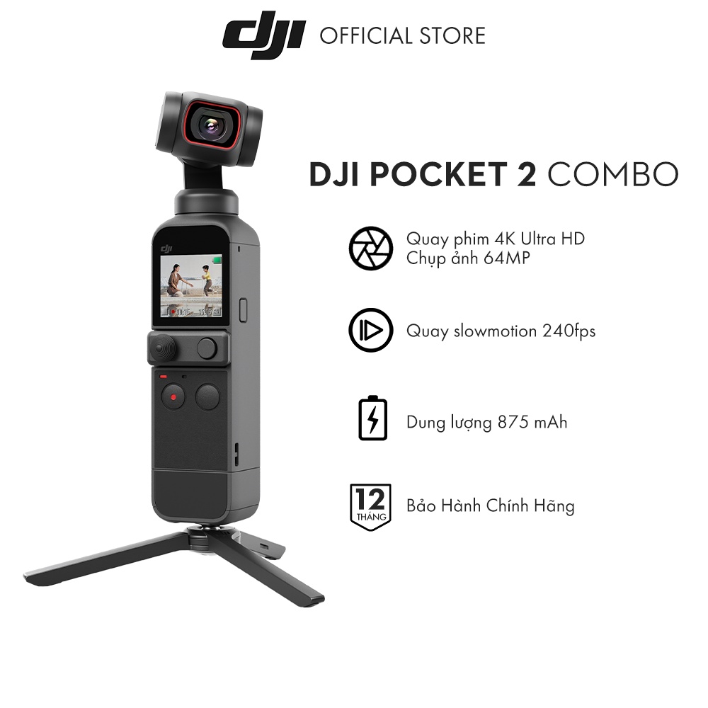 Máy quay phim DJI Osmo Pocket 2 Chống Rung 4K 60fps - Hàng chính hãng - Bảo hành 12 tháng