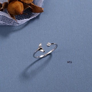Nhẫn đuôi cá dáng hở - Nhẫn bạc ta