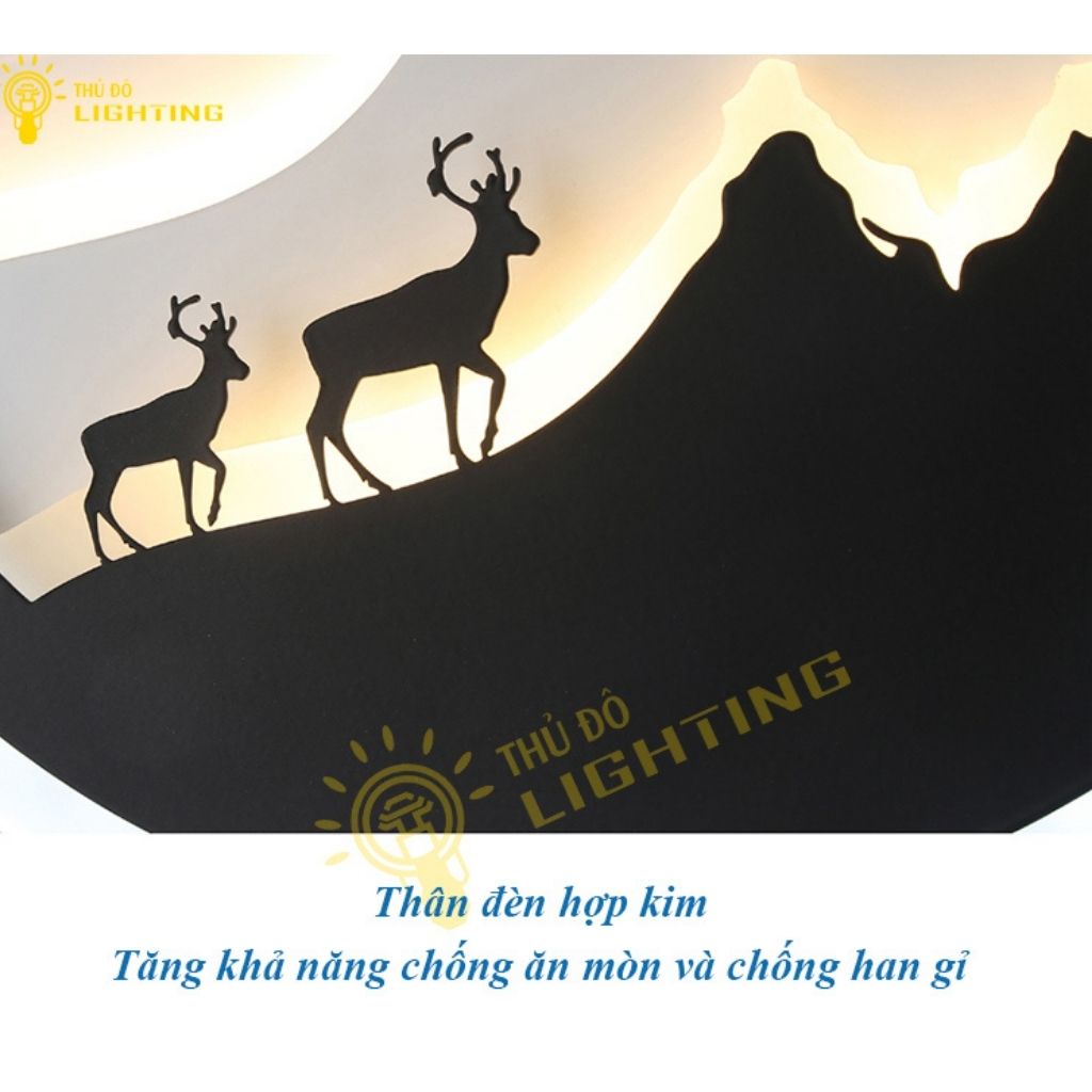 Đèn Gắn Tường Trang Trí THỦ ĐÔ LIGHTING Thiết Kế Mẫu Đèn Lộc Sơn, Chất Liệu Hợp Kim Sơn Tĩnh Điện Cao Cấp