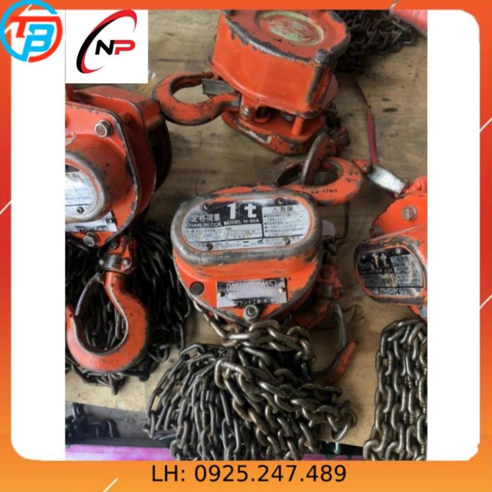 Pa lăng xích tải 1 tấn hàng bãi nhật bảo hành 6 tháng.kimkhinhatphat