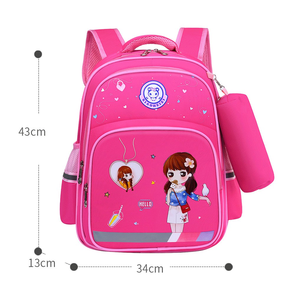 [LỚP 3 ĐẾN LỚP 9] Balo học sinh cấp 1, cấp 2 cho bé gái, cặp sách tiểu học trung học có kèm túi ví đựng bút siêu xinh