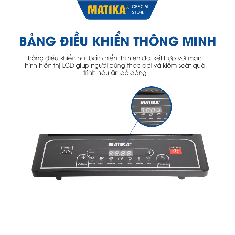 Bếp Từ Đơn MATIKA Tặng Kèm Nồi Lẩu Inox MTK2111