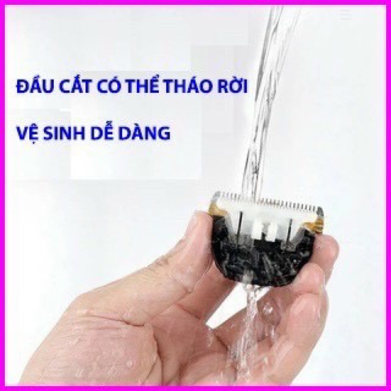 Tông đơ cắt tóc gia đình không dây tặng kèm 9 phụ kiện