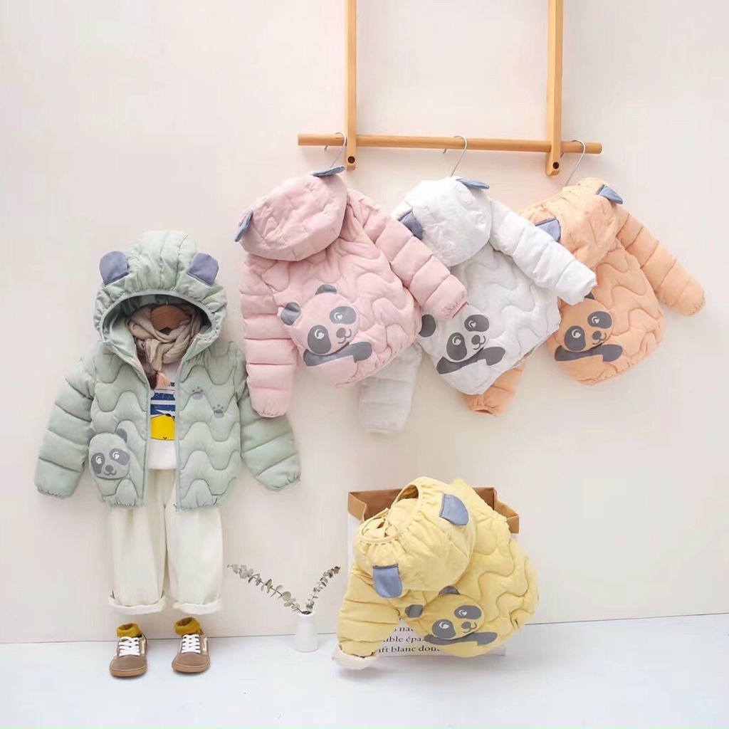 Áo khoác phao cho bé Quảng Châu mềm nhẹ hình cú mèo dễ thương. Áo khoác ấm mùa đông cho trẻ em.