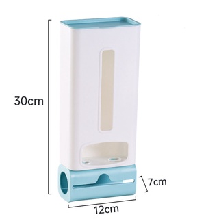 Convenient wall-mounted 2-compartment nylon garbage bag bag box