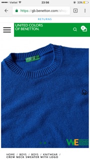 Áo len Benetton bé trai dư xịn