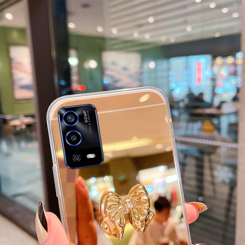 Ốp Điện Thoại Tráng Gương Viền Mềm Thời Trang Cho OPPO A55 4G Young