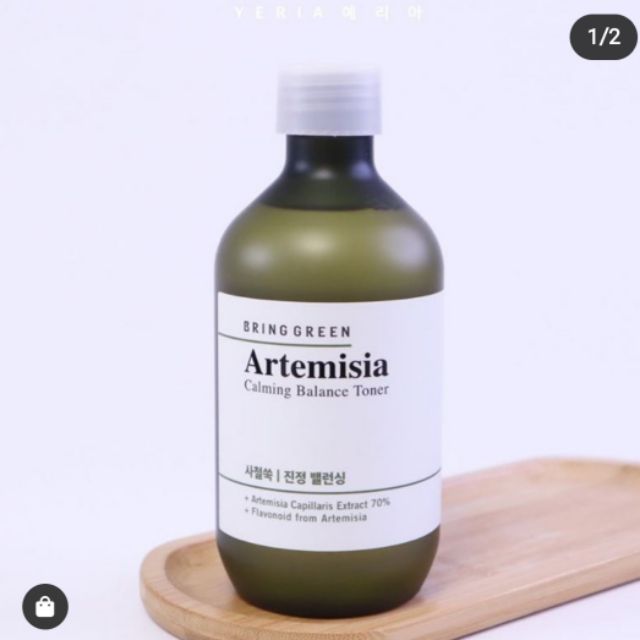 Nước hoa hồng chiết xuất ngải cứu Toner Bring Green Arrtemisia calming balance ho da dầu nhạy cảm, da mụn