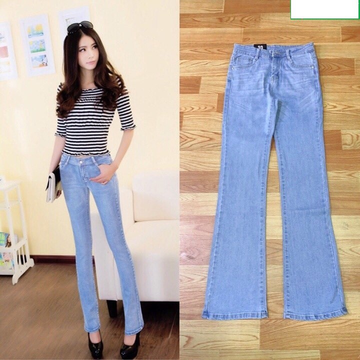 Quần Ống Suông 💕FREESHIP💕 Quần jean lưng cao 1 nút ống suông xinh xắn QD261 | BigBuy360 - bigbuy360.vn