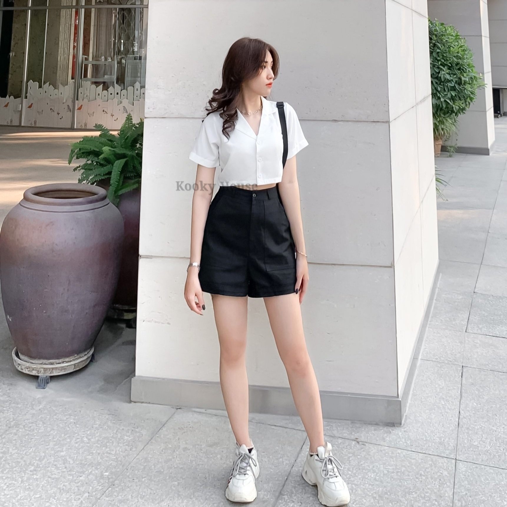 KOOKY HOUSE - IRIS TOP - Áo sơ mi croptop form rộng