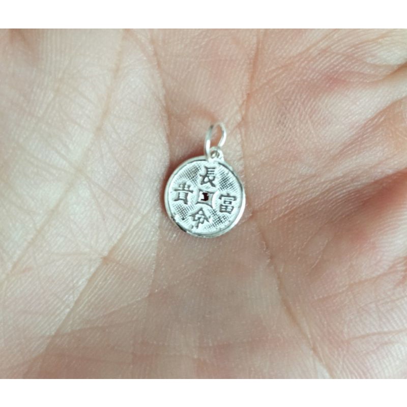 Charm bạc 925 mô phỏng đồng xu càn long thịnh thế chiêu tài lộc vĩnh viễn bảo hành