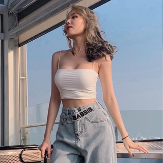 Áo Croptop Hai Dây Mảnh Trơn EIGHTYK
