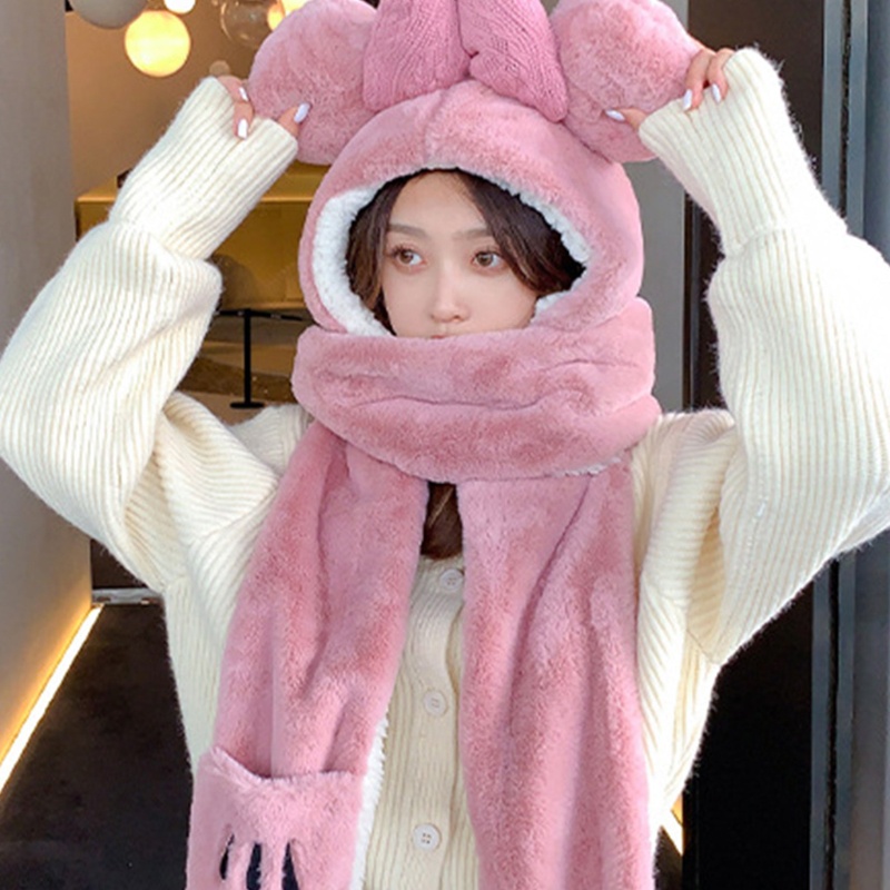 Khăn Choàng Chống Gió Có Mũ Trùm Dùng Hóa Trang Chú Chuột