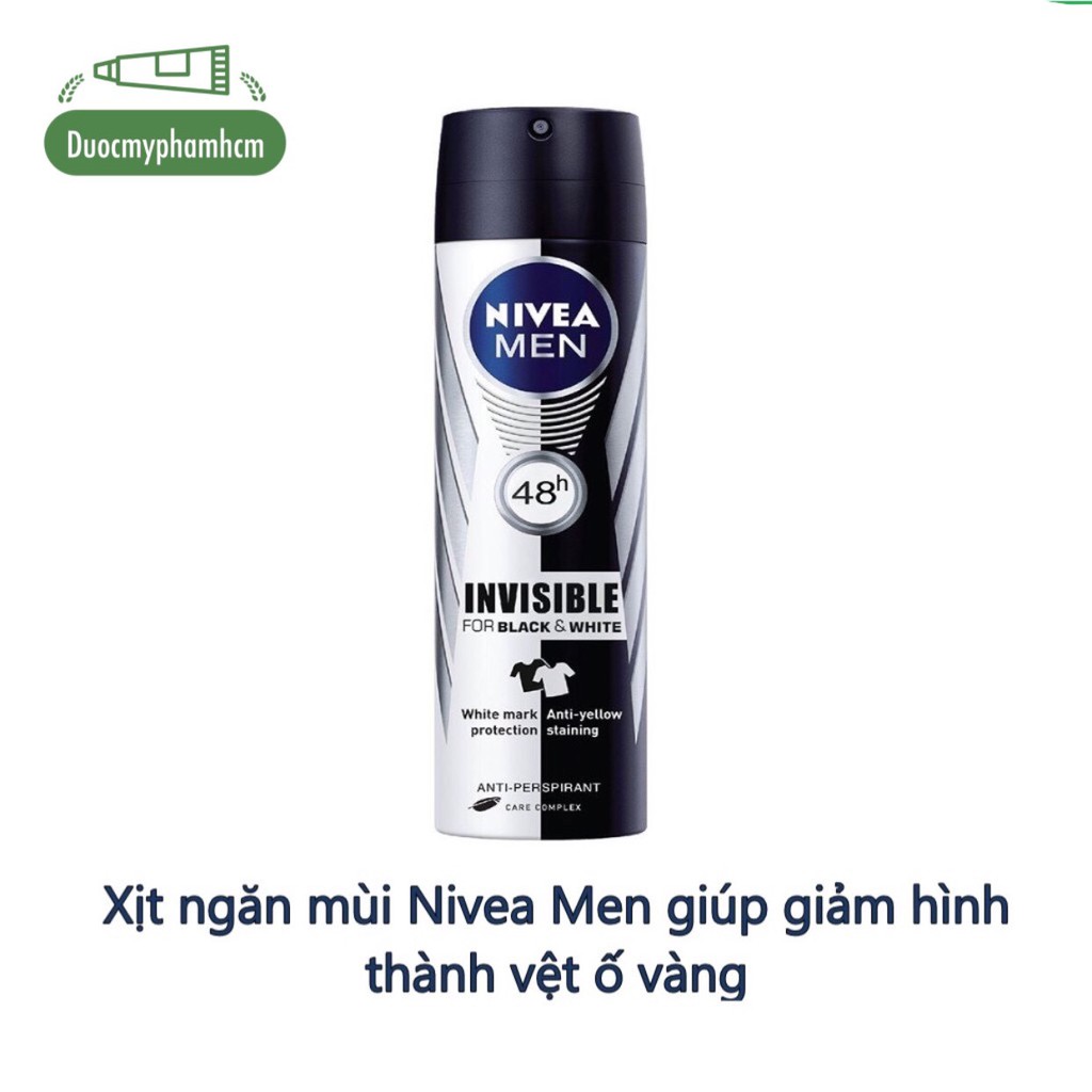 Lăn ngăn mùi Nivea Men giúp giảm hình thành vệt ố vàng trên áo