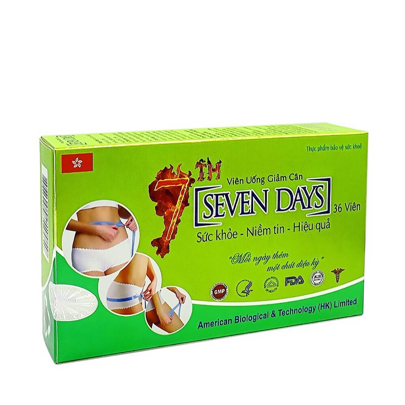 Giảm cân Seven Days (hộp 36 viên cam kết chính hãng)