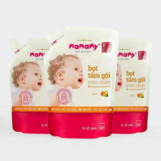 Combo 3 túi bọt tắm gội thiên nhiên 400ml mamamy