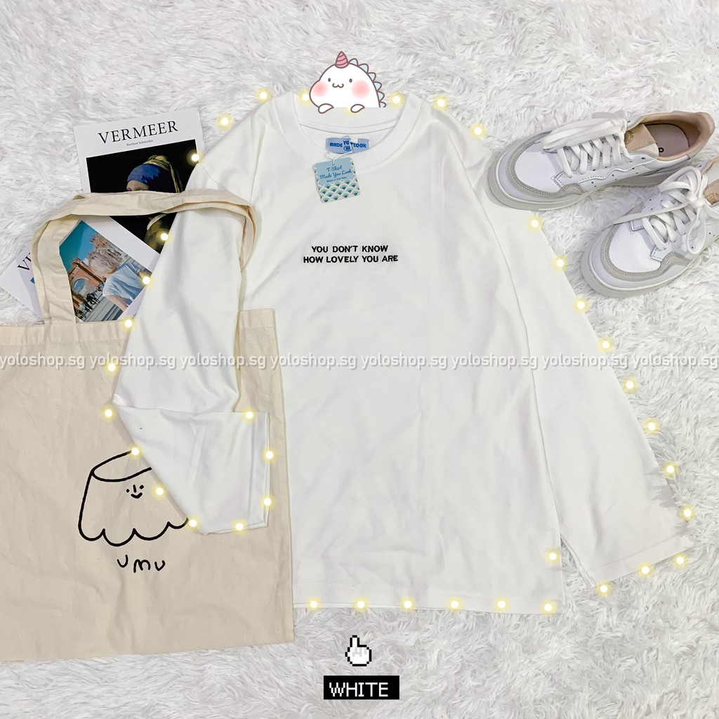 Áo Thun Tay Dài THÊU Unisex Form Rộng YOU DON'T KNOW | BigBuy360 - bigbuy360.vn