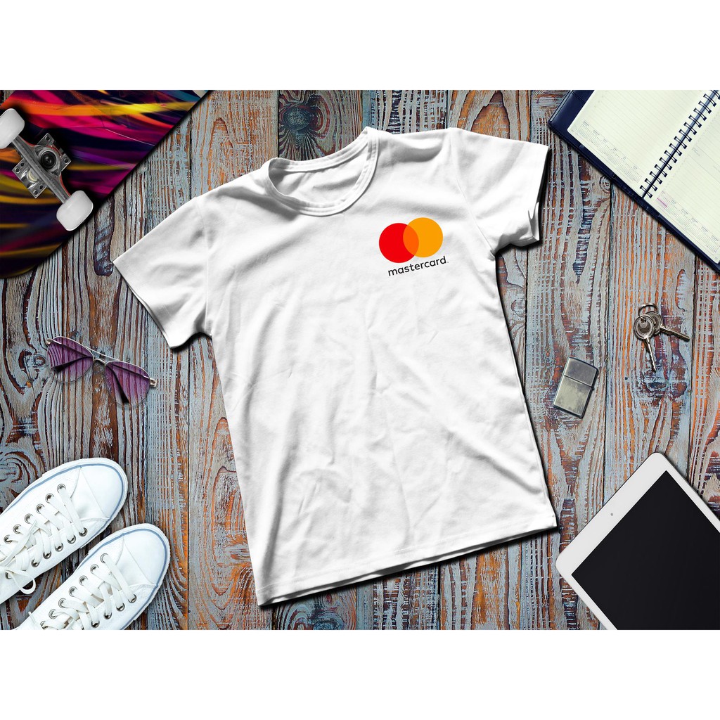 Áo thun nam in hình logo mastercard