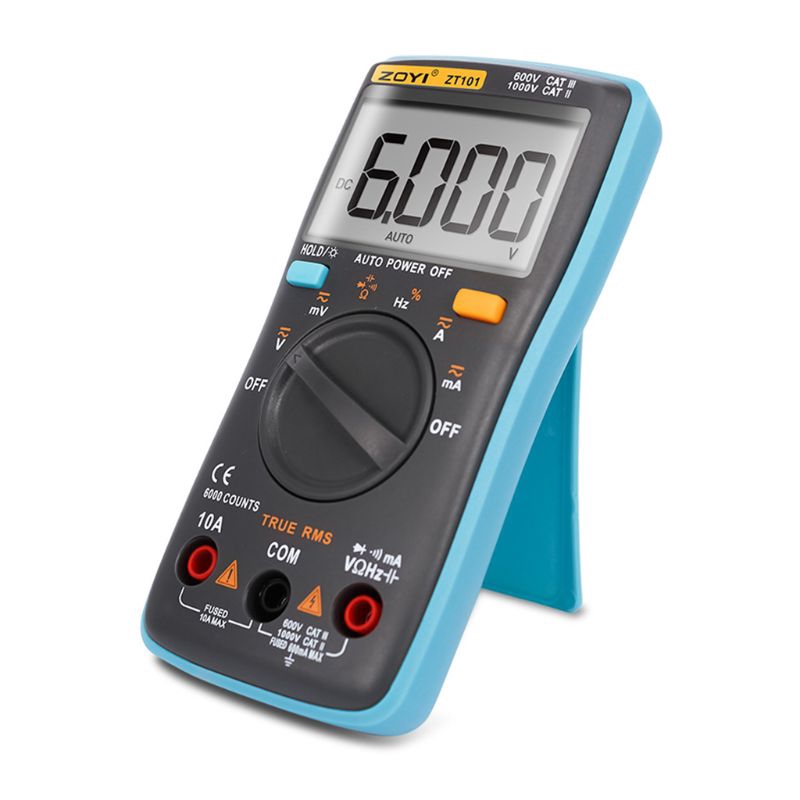 ZOYI ZT101 Digital Multimeter Backlight A-C/D-C Ammeter 6000 counts Backlight