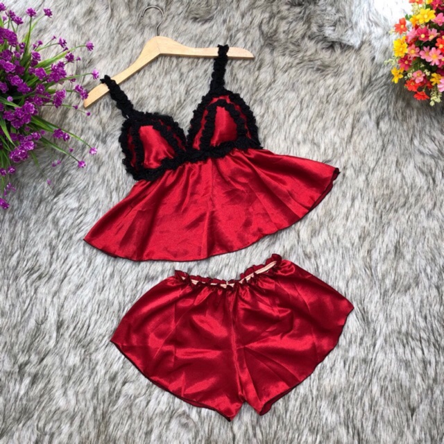 [SALE 30%] Đồ ngủ sexy bèo lụa mút ngực