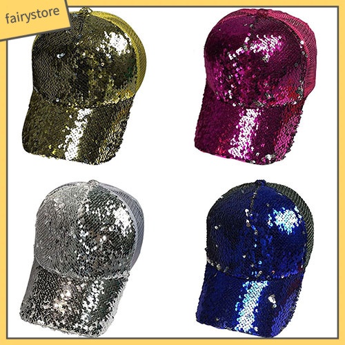 Mũ Lưỡi Trai Đính Kim Sa Lấp Lánh Cho Nam Và Nữ