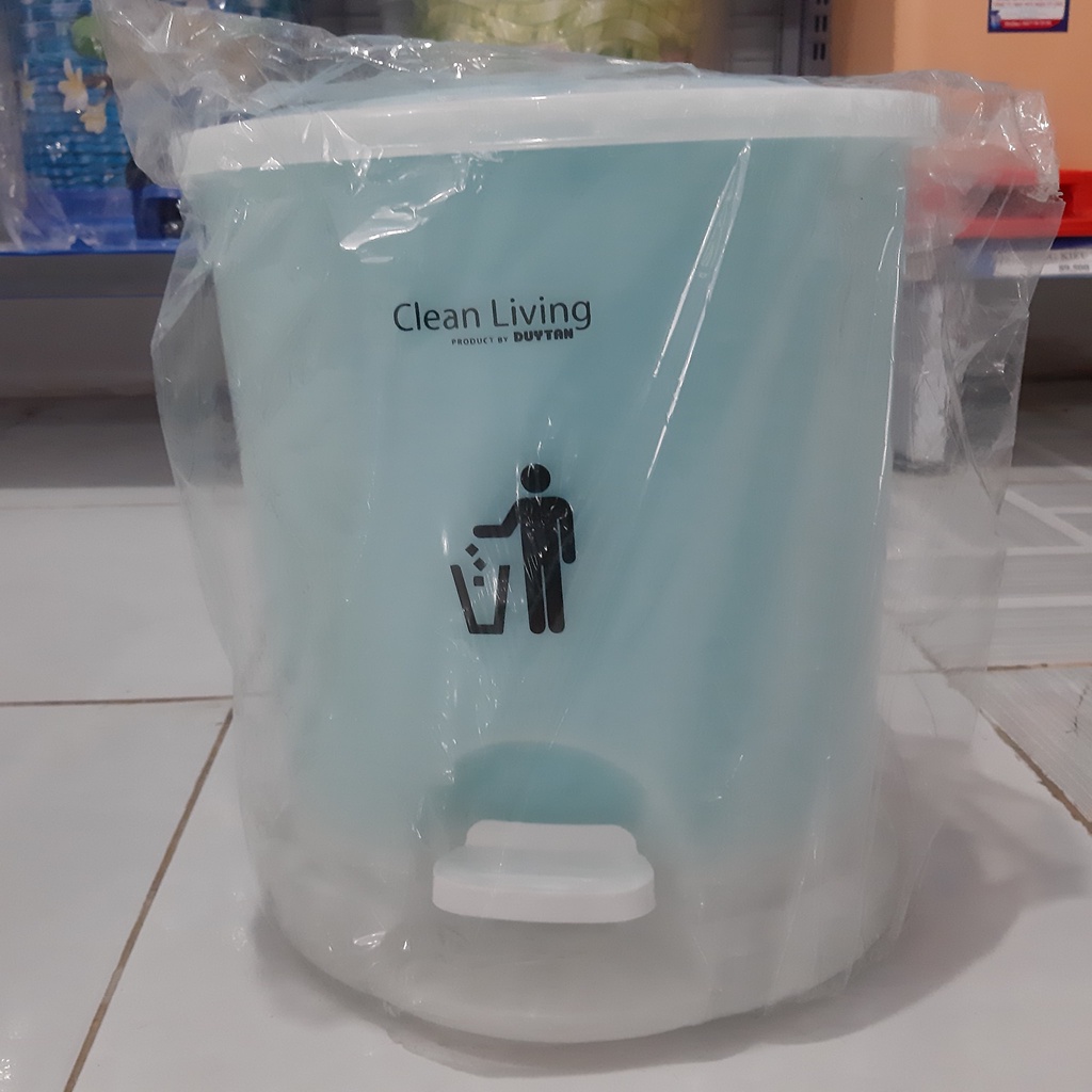 Thùng rác Nhựa Duy Tân hình Oval đạp chân loại nhí dung tích 2.6L- Kích thước: 20 x 18 x 22cm