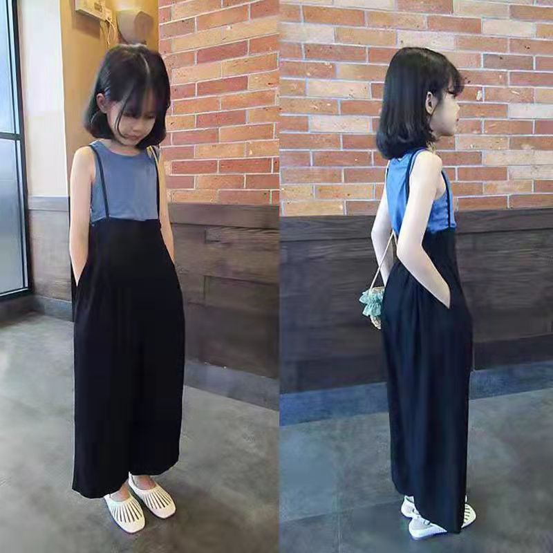Set Áo Thun Không Tay + Quần Dài Lưng Cao Thiết Kế Mới Thời Trang Dành Cho Bé Gái Từ 9-13 Tuổi