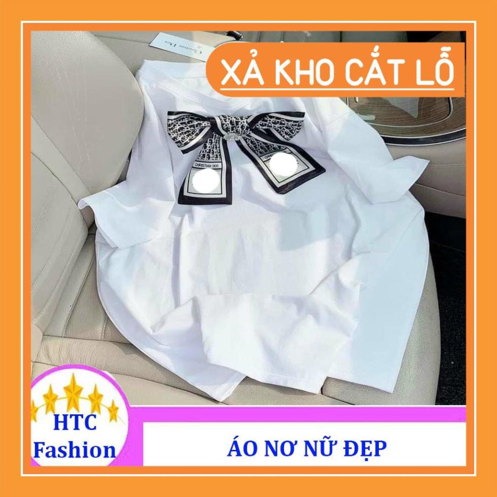 Áo phông kèm tag nơ khuy cài xinh xắn-HTC_Fashion