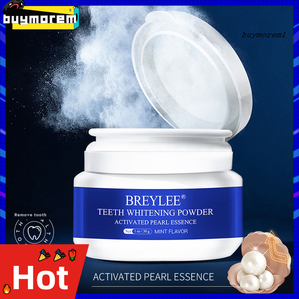 Bột tẩy trắng răng loại bỏ mảng bám/vết ố chăm sóc răng miệng Breylee