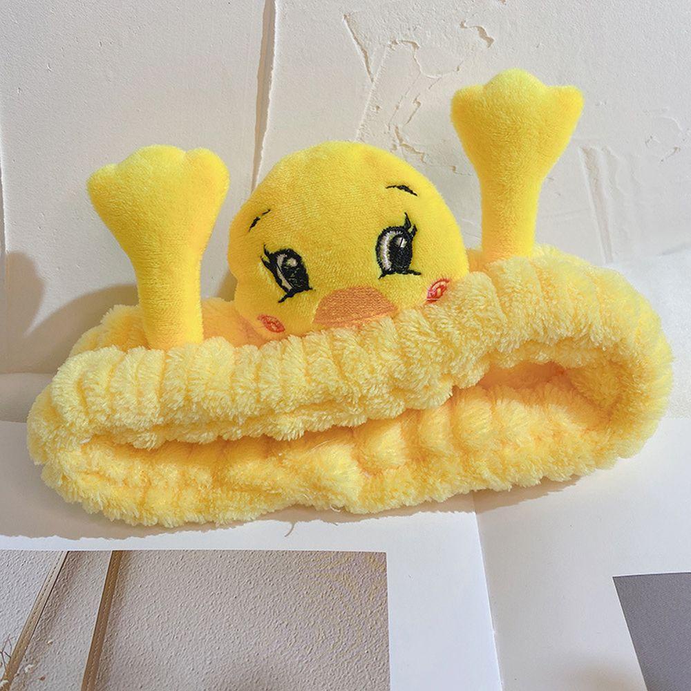 Băng Đô Cài Tóc Đính Tai Thỏ / Vịt Bông Mềm Mại Dễ Thương Cho Nữ 2life