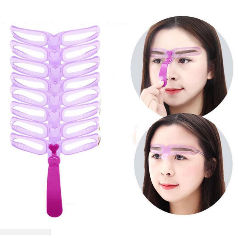 Khuôn Vẽ Lông Mày 8 Trong 1 Tiện Dụng Cho Trang Điểm