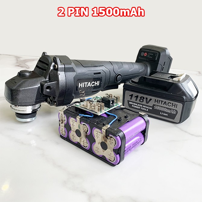 Máy Mài Pin HITACHI 118V - Loại ko chổi than - Có Điều Chỉnh Vòng Tua - Tặng Kèm Đá Mài+Đá Cắt