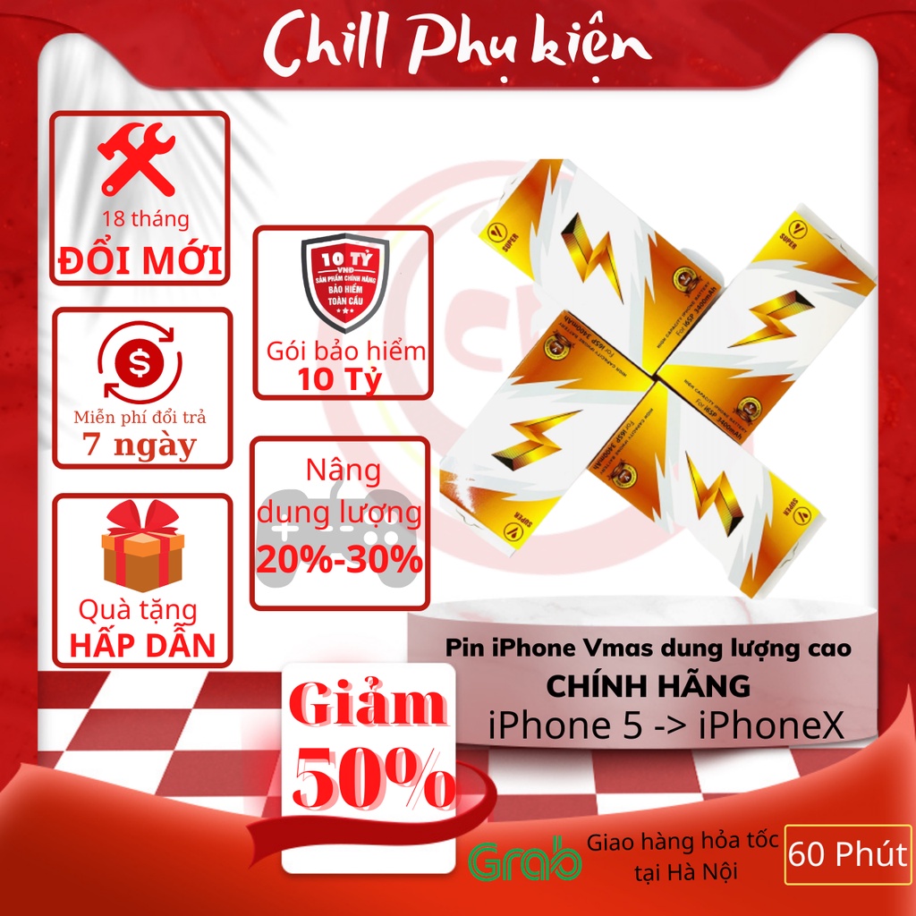 Pin ĐT táo Vmas dung lương cao dành cho các game thủ/người hay di chuyển