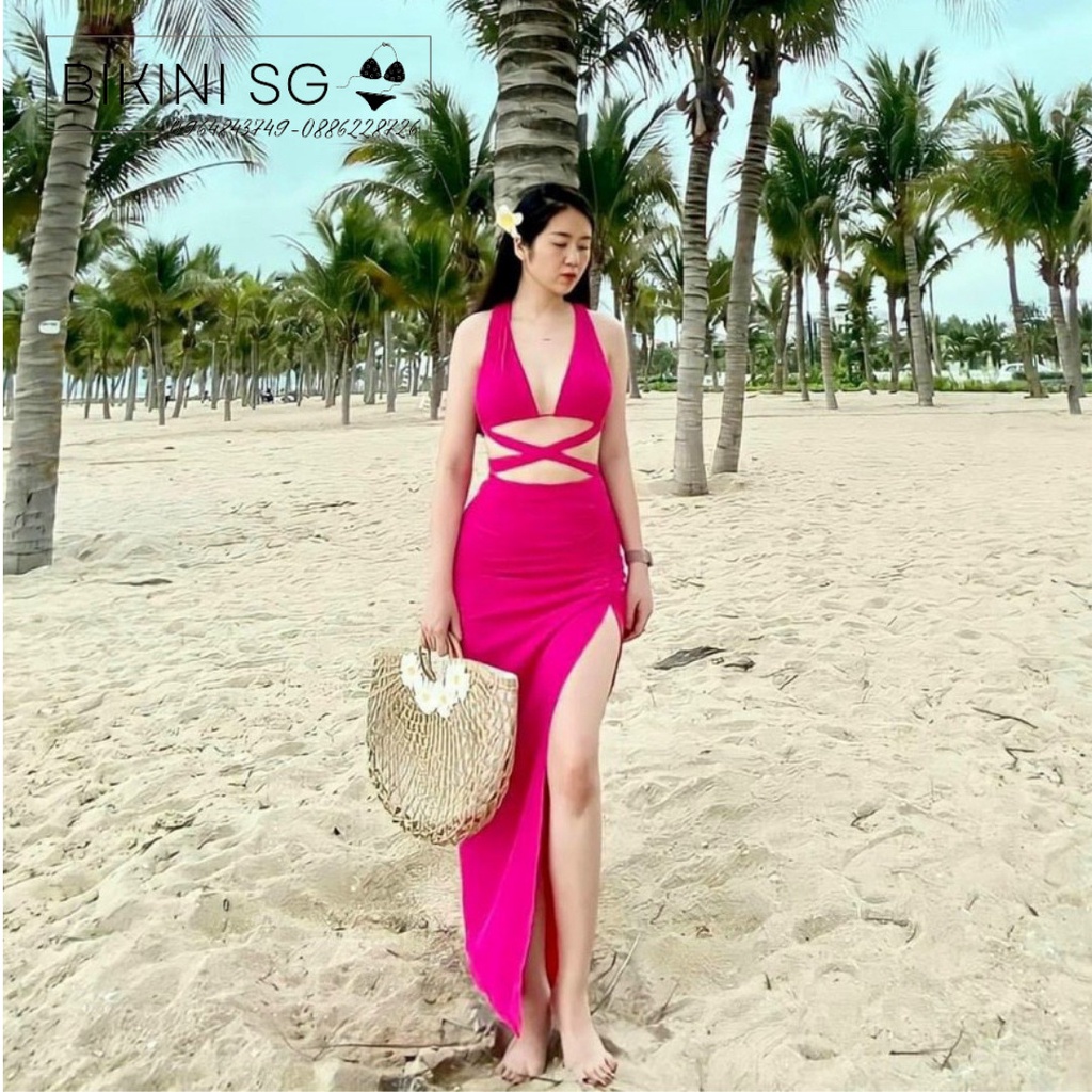 Bikini 2 mảnh kèm chân váy sét bikini 3 món dây chéo cúp ngực tạo nhiều kiểu dáng đủ màu đi biển sang