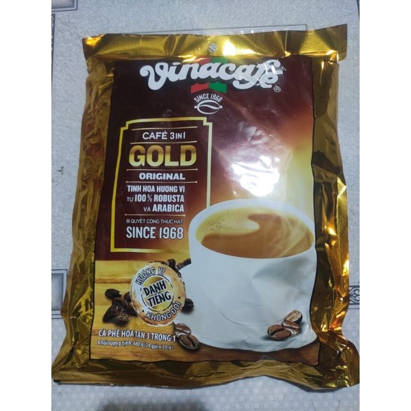 [Mã 155FMCGSALE giảm 7% đơn 500K] Cà phê sữa 3in1 Gold Original VinaCafe bịch 24gói/40 gói