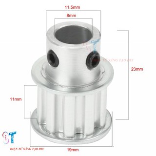 PULLEY BÁNH RĂNG NHÔM 10 RĂNG-XL-5MM, 6MM, 8MM