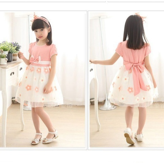 Đầm Công Chúa Trễ Vai Thời Trang Mùa Hè Mới Cho Bé Gái 3-12 Tuổi