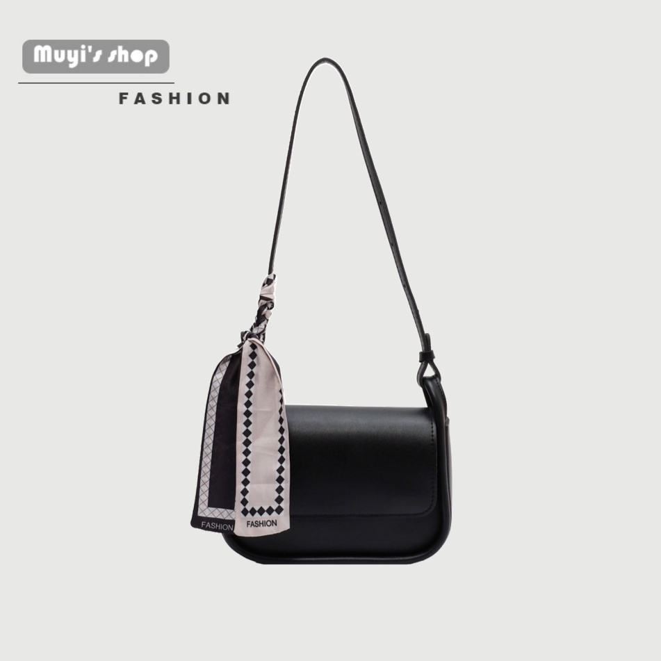 Túi Đeo Chéo Vuông Nhỏ Màu Trơn Đơn Giản Phong Cách Phương Tây Hàng Mới