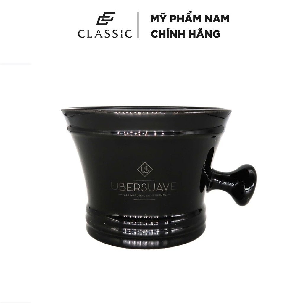 Bát Cạo Râu Ubersuave Premium Black Porcelain Shaving Soap