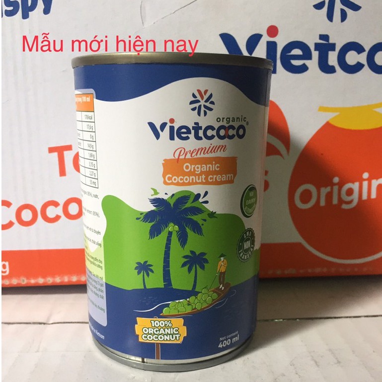 Nước Cốt Dừa Organic Vietcoco lon 400ml