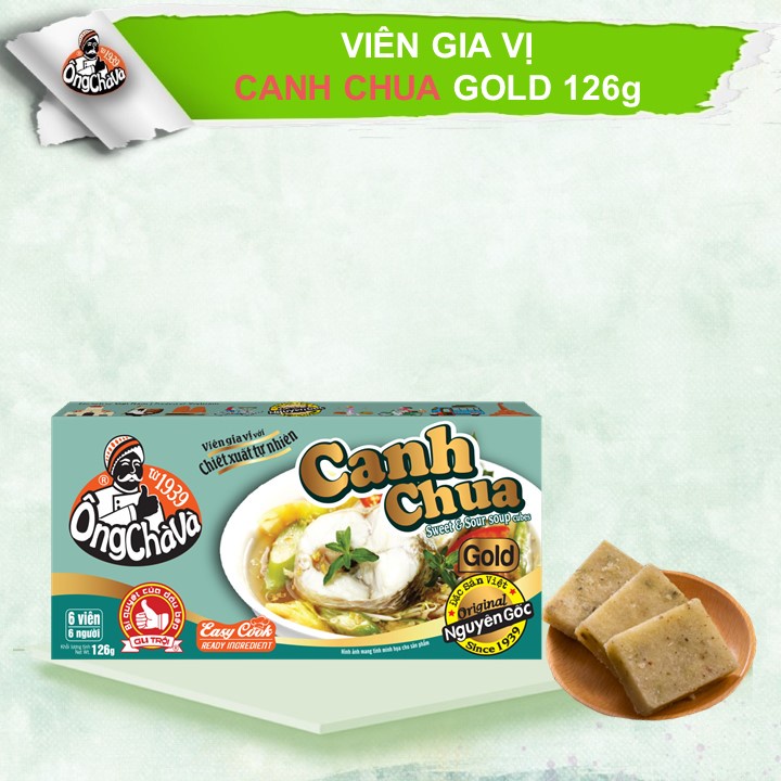 Viên Gia Vị CANH CHUA Ông Chà Và Gold 126gr