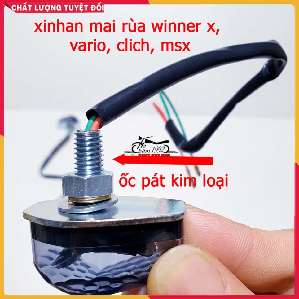 Xi Nhan Mai Rùa Gắn Winner X, MSX , VARIO, CLICK ,... (hàng loại 1 pát , ốc kim loại ) Chế Lắp Được Nhiều Xe